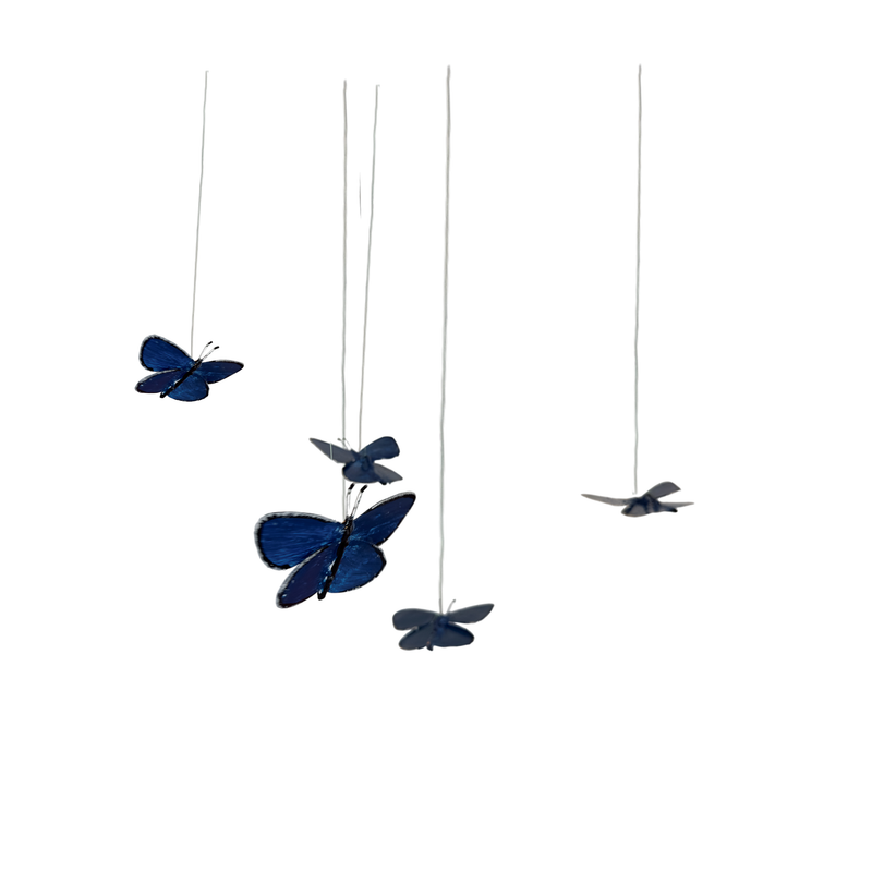 Papillon azuré du midi (bleu) à suspendre — AP19028