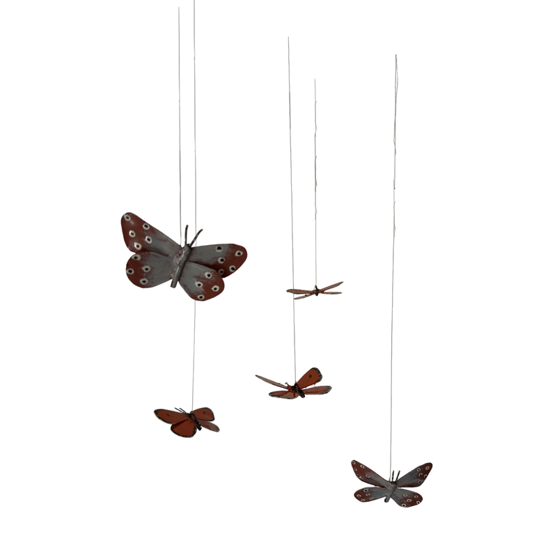 Papillon Cuivré des marais (orange) à suspendre — AP19030