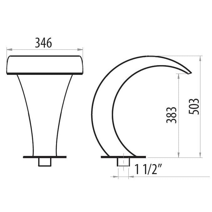 Astral Pool Lame d'eau Mini Cascade Mamba AstralPool Satiné - Filetage Interne en 1½" 8432611046528 M00398