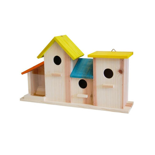 Benelux Nature Nichoirs COMBI 3 NICHOIRS AVEC TOIT DE COULEUR 40X12X23CM 5400351173562 17356
