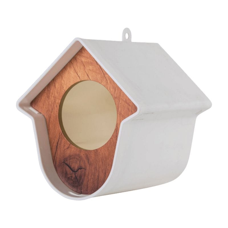 Benelux Nature Mangeoires pour oiseaux EVIE PORTE POT BEURRE DE CACAHUÈTE+NICHOIR+MAISON BLANC 8713864996946 17921