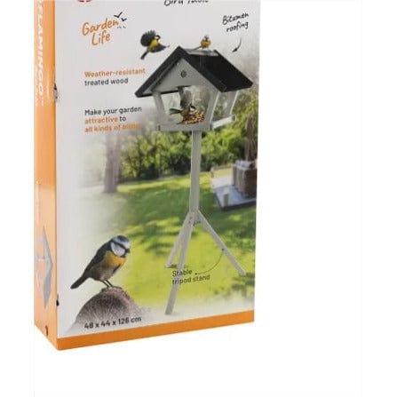 Benelux Nature Mangeoire pour oiseaux du jardin blanc cassé avec support - Bois 5411290162579 108334