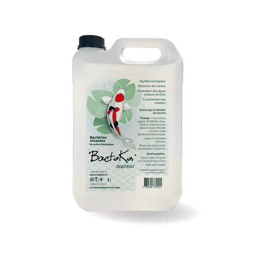 DaphBio Bactéries pour étangs BactoKoï - Bactéries Vivantes de Culture Biologique - DaphBio - 5L 3760300370421 BK5000