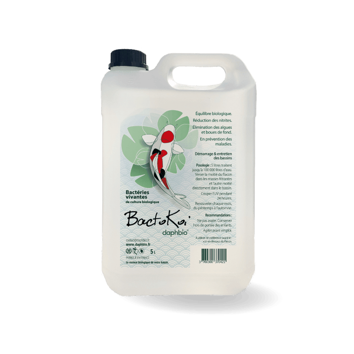 DaphBio Bactéries pour étangs BactoKoï - Bactéries Vivantes de Culture Biologique - DaphBio - 5L 3760300370421 BK5000