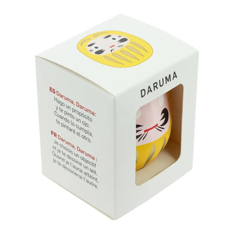 Darumas Japan Daruma Jaune - Grand, Prospérité - Fabriqué au Japon KP42