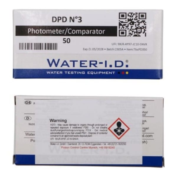 Fluidra 50 comprimés Photomètre DPD N°3 (chlore total, avec DPD1) - PoolLab 2.0 4260431460491 76965