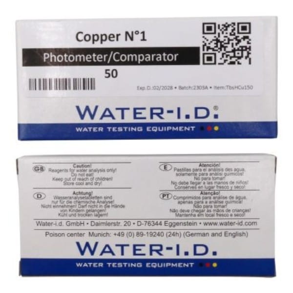 Fluidra 50 tablettes Cuivre N°1 Photomètre PoolLab 2.0 4260431462891 TBSHCU150
