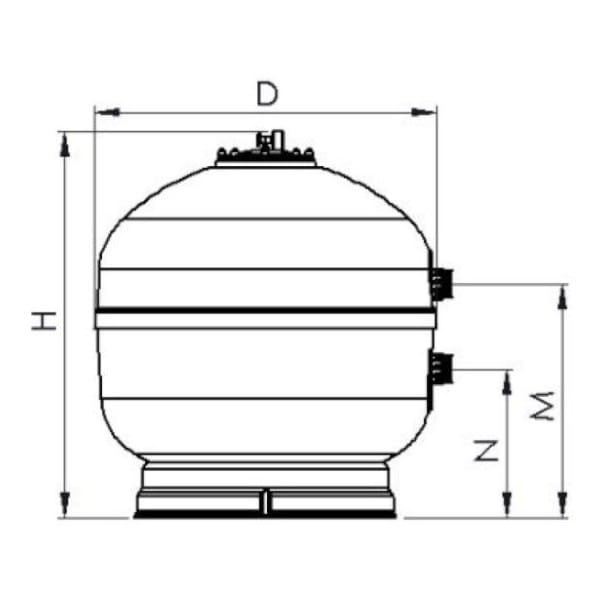 Fluidra AquaForte Filtre à sable polyest.500mm-750mm