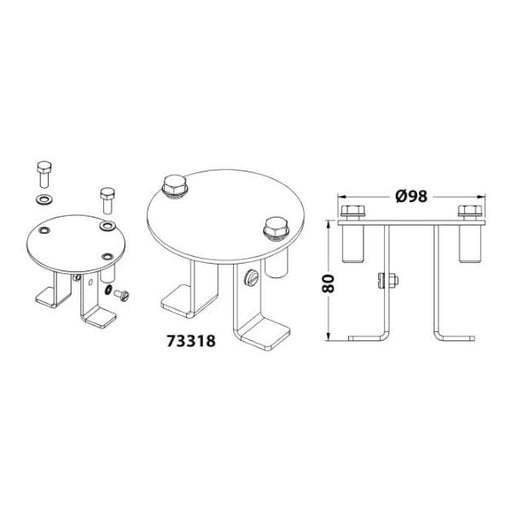 Fluidra Astralpool Kit de mise à la terre pour escaliers en acier inoxydable 304 - liner 8432611872929 73319