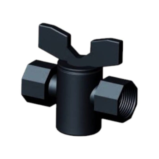 Fluidra ½” filet int. x ½” filet int. Robinet Noir en Plastique – Robinet de Vidange et Contrôle du Débit 8717605035550 SA200