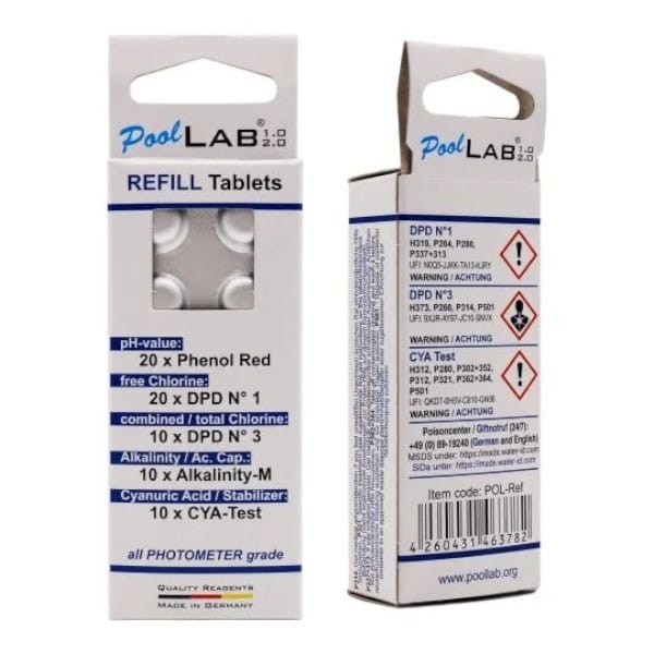 Fluidra Mix-Refill (20 DPD 1, 20 Phenol Red, 10 Alka-M, 10 CYA-Test & 10 DPD 3) 4260431463782 POL-REF