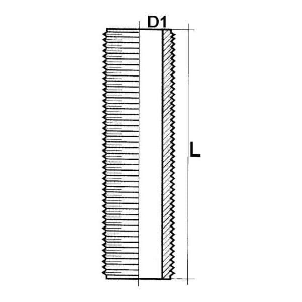 Fluidra PVC tige filetée ½-3" x 80mm PN10