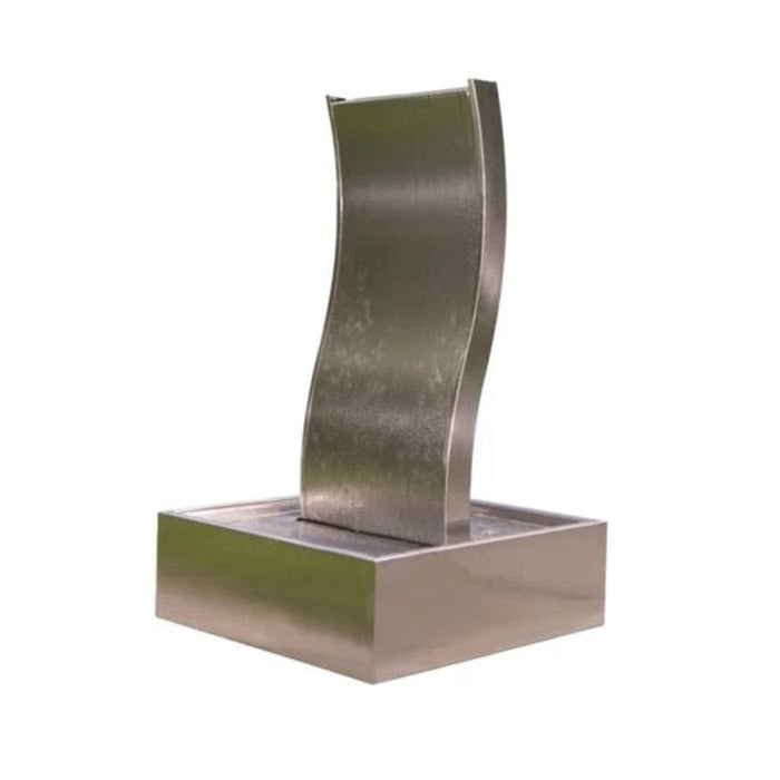 FOUDEBASSIN.COM AA GENOVA - cascade Inox 304 de forme ondulée, 3400 l/h, socle H20 x 60 x 60 cm - H100 x 40 x 12 cm 8711465870535 1387053