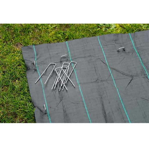 FOUDEBASSIN.COM Agrafes métalliques pour fixation au sol - métal lisse - Ø3 mm - H14 x 3 cm - 10 x 8711338303900 6030390