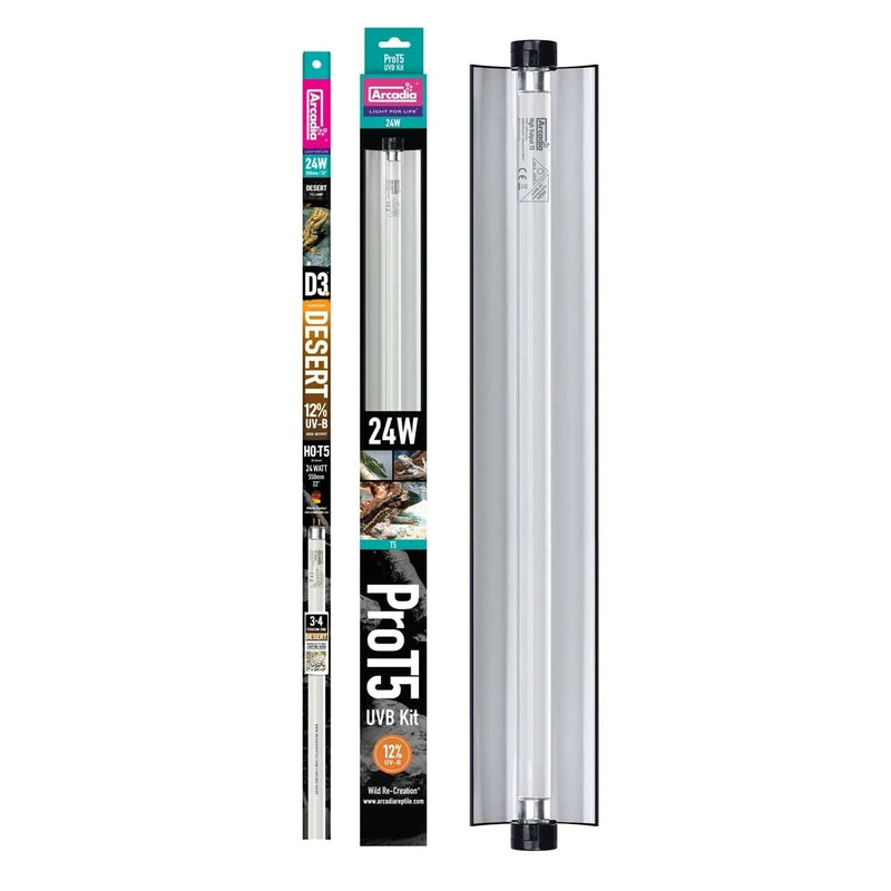 FOUDEBASSIN.COM ARCADIA PRO T5 UVB KIT DESERT 12% UVB 24 WATT 0844046000606 R2100330