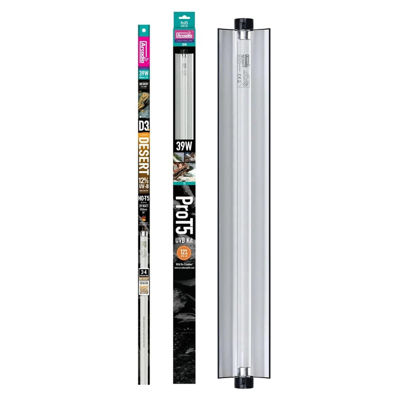 FOUDEBASSIN.COM ARCADIA PRO T5 UVB KIT DESERT 12% UVB 39 WATT 0844046000637 R2100335