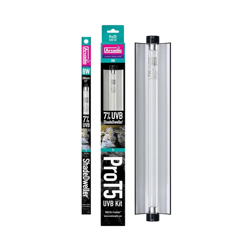 FOUDEBASSIN.COM ARCADIA PRO T5 UVB KIT SHADEDWELLER 7% UVB 8 WATT 0844046000583 R2100350
