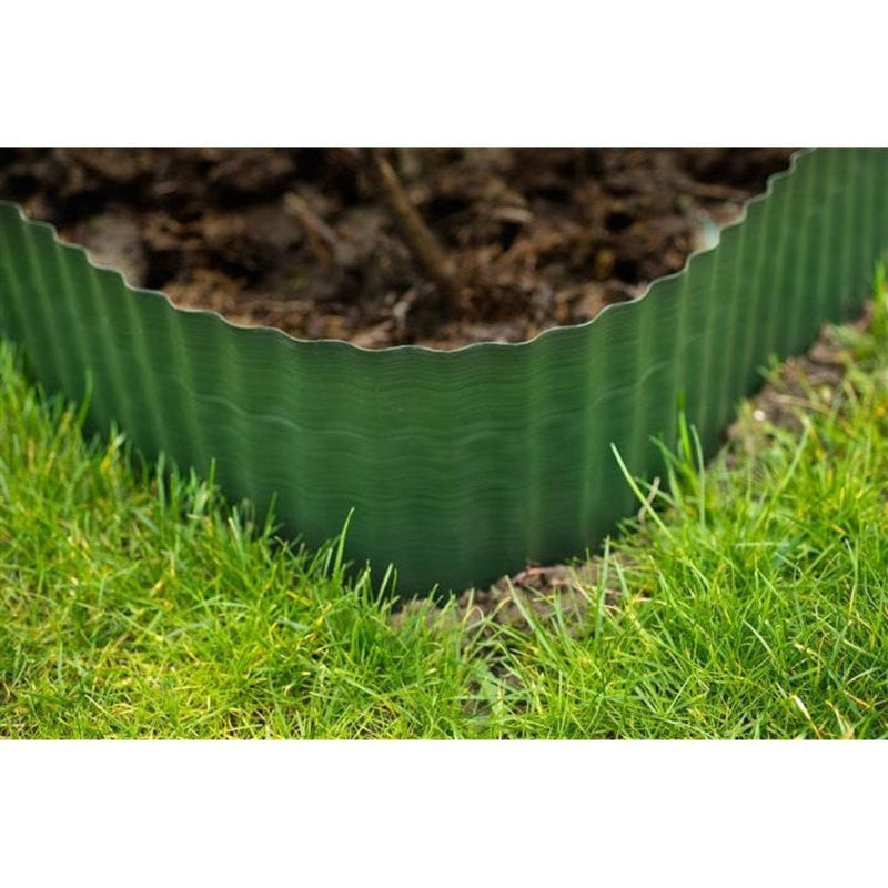 FOUDEBASSIN.COM Bordure à gazon PVC vert - H15 cm x 9 m 8711338406014 6040601