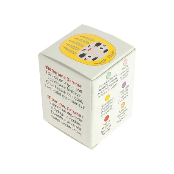 FOUDEBASSIN.COM Daruma Jaune - Petit, Prospérité - Fabriqué au Japon KP44