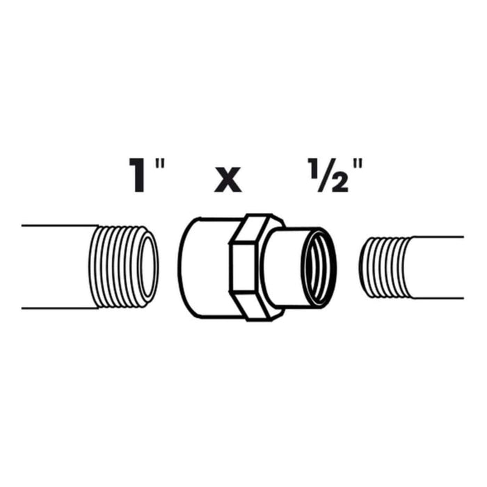 FOUDEBASSIN.COM Embout à réduction 2 x filetage femelle/femelle - Ø13 (½") x Ø25 (1") mm 8711465100090 1510009