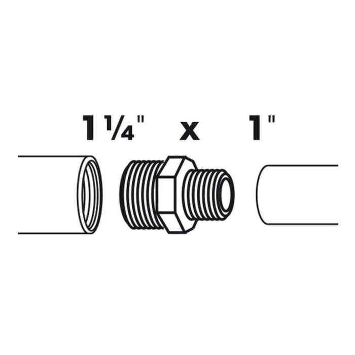 FOUDEBASSIN.COM Embout à réduction 2 x filetage mâle/mâle - Ø32 (1¼") x Ø25 (1") mm 8711465100182 1510018