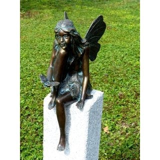FOUDEBASSIN.COM Fee sitzend mit Schmetterling, 36 cm hoch 2200259000 89054