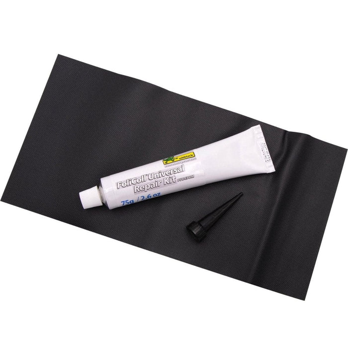 FOUDEBASSIN.COM FoliColl Universal PVC-EPDM / Repair Kit - colle ou colmate sous/hors l'eau pour bâches de bassin Aqualiner-PVC ou Aquaflexiliner-EPDM, surface de pose +/- 3m², exempt de solvants, isocyanates et silicone. Livré avec son patch prédécoupé (Aqualiner® PVC - 8711465391122 1339112