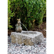 FOUDEBASSIN.COM Froschkönig Leopold mit Granitbecken Wasserspeier Gartenbrunnen Komplettset 5478923900 994341