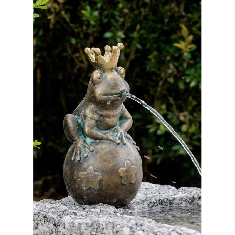 FOUDEBASSIN.COM Froschkönig Leopold mit Granitbecken Wasserspeier Gartenbrunnen Komplettset 5478923900 994341