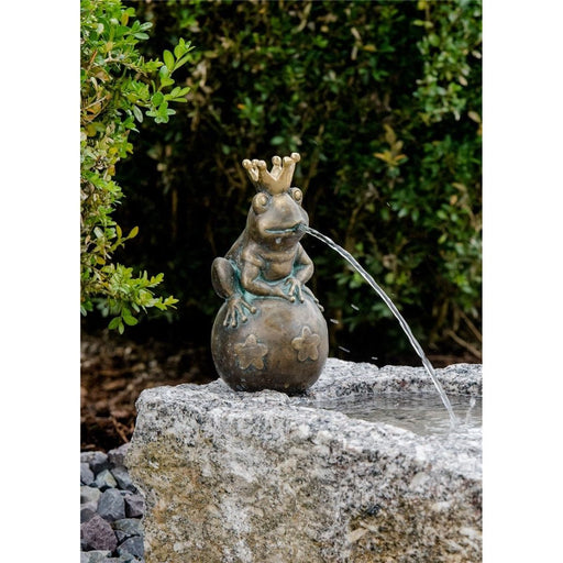 FOUDEBASSIN.COM Froschkönig Leopold mit Granitbecken Wasserspeier Gartenbrunnen Komplettset 5478923900 994341