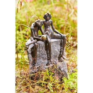 FOUDEBASSIN.COM Froschkönig-Paar, wsp. auf Granit-Findling 870026800 994326.4