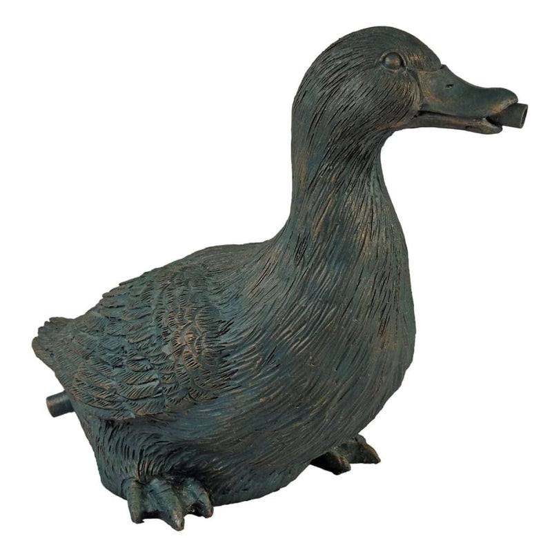 FOUDEBASSIN.COM Gargouille "Canard" - coloris anthracite/bronze, polyrésine, Ø9-13 mm - H24 x 15 x 29 cm 8711465860895  1386089