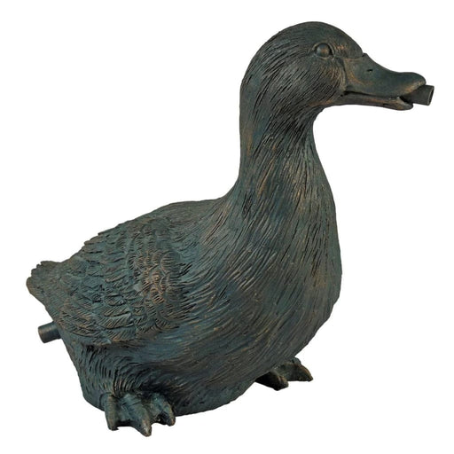 FOUDEBASSIN.COM Gargouille "Canard" - coloris anthracite/bronze, polyrésine, Ø9-13 mm - H24 x 15 x 29 cm 8711465860895  1386089