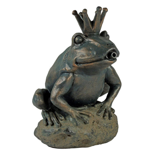 FOUDEBASSIN.COM Gargouille "Reine grenouille" - coloris anthracite/bronze, polyrésine, Ø9-13 mm - H27 x 19 x 20 cm 8711465860901 1386090