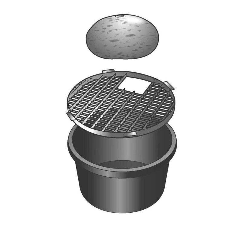 FOUDEBASSIN.COM Grille métallique de recouvrement 104 - galvanisée, charge max. 150kg/m², pour Victoria 112 - Ø104 cm 8711465220217 1322021