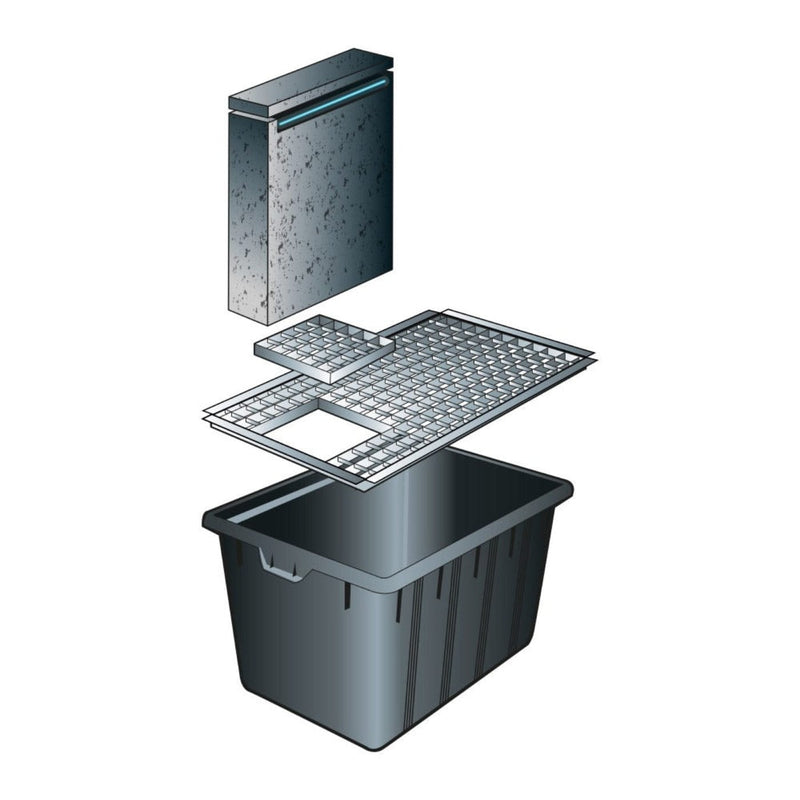 FOUDEBASSIN.COM Grille métallique de recouvrement 60 x 60 - galvanisée, charge max. 150kg/m², pour Victoria 60 - 60 x 60 cm 8711465220149 1322014