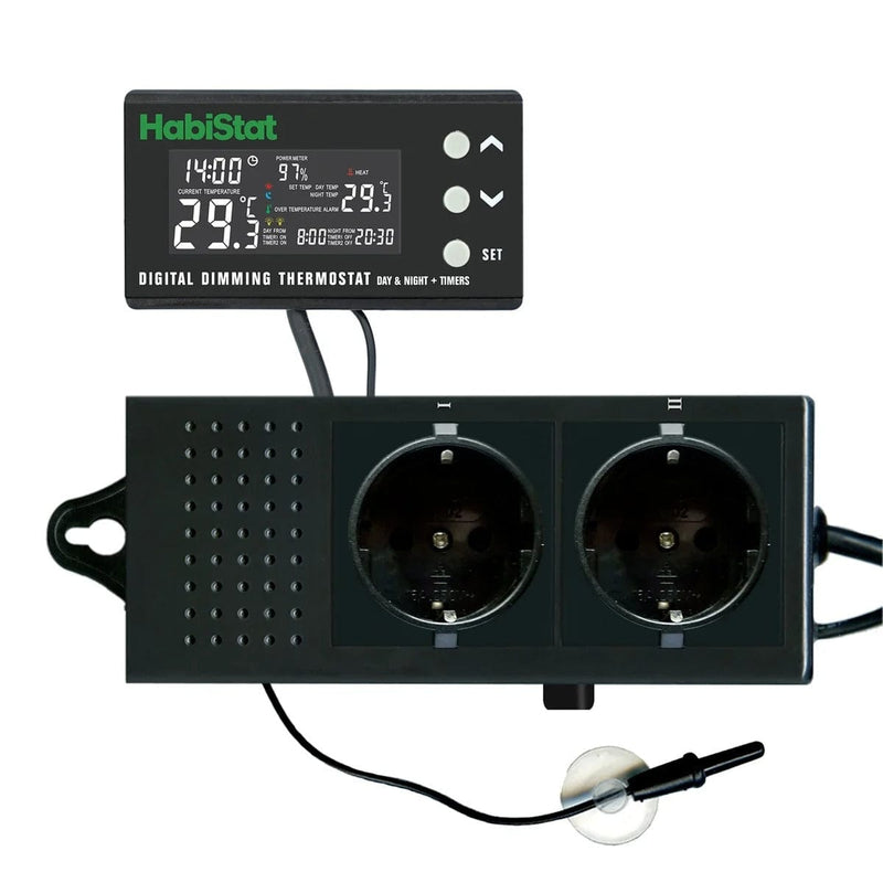 FOUDEBASSIN.COM HABISTAT DIGITAL DIMMING THERMOSTAT DAY/NIGHT TIMER 600 WATT 5027407009493 R3100215