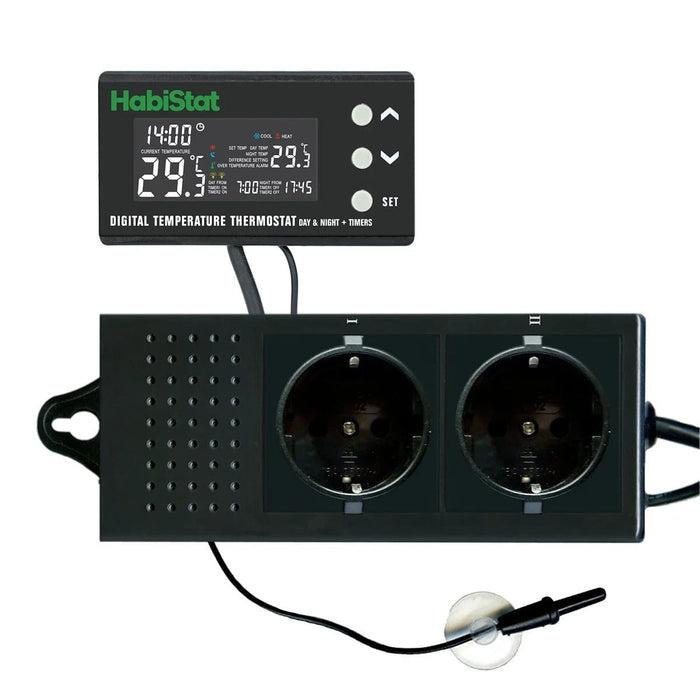 FOUDEBASSIN.COM HABISTAT DIGITAL TEMPERATURE THERMOSTAT DAY/NIGHT TIMER 5027407009486 R3100245