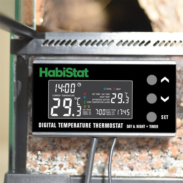 FOUDEBASSIN.COM HABISTAT DIGITAL TEMPERATURE THERMOSTAT DAY/NIGHT TIMER 5027407009486 R3100245