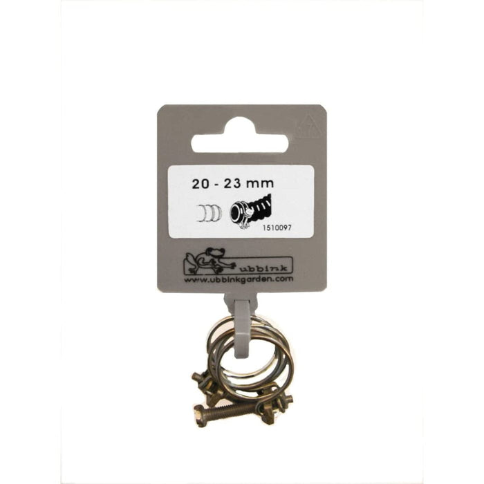 FOUDEBASSIN.COM Lot de colliers de serrage double fil galva - Ø20 / Ø23 mm - 2 x 8711465100977 1510097
