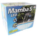 FOUDEBASSIN.COM MAMBA® S LED - cascade Etang & Piscine - inox 316L, incl. accessoires de raccordement 1" - LED strip 14 cm 1x9 blanc froid, transfo AC 12V/DE-06-12W, Lumen 60, EEK A+, 1 Watt - H24 x 27,5 x 13,5 cm 8711465046329 7504459
