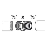 FOUDEBASSIN.COM Mamelon double 2 x filetage mâle/mâle - Ø13 (½") x Ø13 (½") mm 8711465100113 1510011