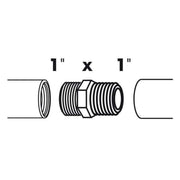 FOUDEBASSIN.COM Mamelon double 2 x filetage mâle/mâle - Ø25 (1") x Ø25 (1") mm 8711465100137 1510013