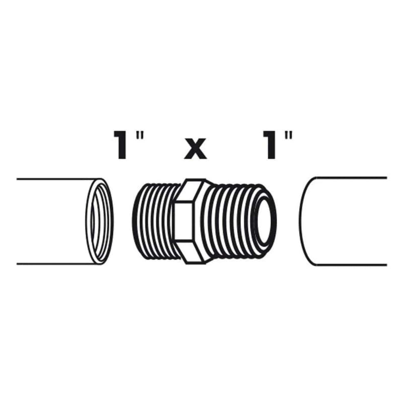 FOUDEBASSIN.COM Mamelon double 2 x filetage mâle/mâle - Ø25 (1") x Ø25 (1") mm 8711465100137 1510013