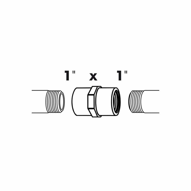 FOUDEBASSIN.COM Manchon double 2 x filetage femelle/femelle - Ø25 (1") x Ø25 (1") mm 8711465100021 1510002