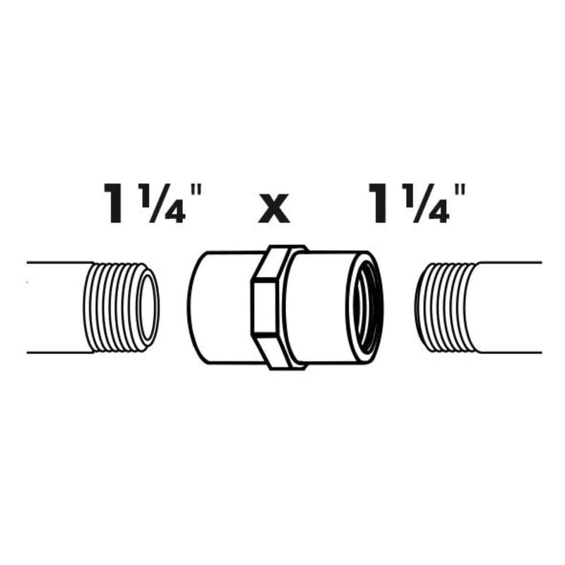 FOUDEBASSIN.COM Manchon double 2 x filetage femelle/femelle - Ø32 (1¼") x Ø32 (1¼") mm 8711465100038 1510003