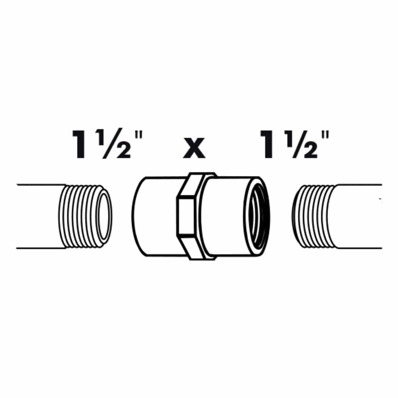 FOUDEBASSIN.COM Manchon double 2 x filetage femelle/femelle - Ø40 (1½") x Ø40 (1½") mm 8711465100045 1510004