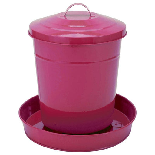 FOUDEBASSIN.COM Mangeoires & Abreuvoirs MANGEOIRE EN MÉTAL ROSE 4 KG 5400351241254