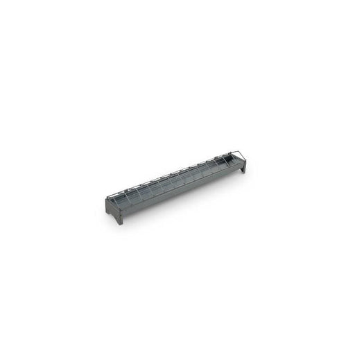 FOUDEBASSIN.COM Mangeoires & Abreuvoirs MANGEOIRE LINÉAIRE AVEC GRILLE POUR POUSSINS 50 CM PETIT GALVANISÉ