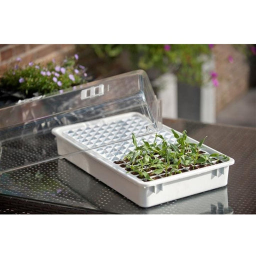 FOUDEBASSIN.COM Mini-serre de culture - terrine, plateau 144 alvéoles, tapis capillaire, couvercle ventilé - H22 x 55 x 31 cm 8711338202036 6020203